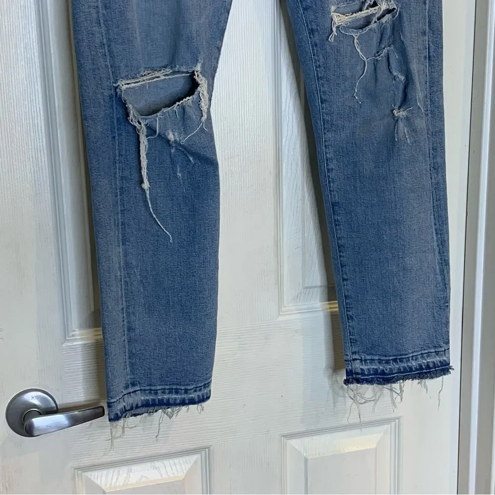 AGOLDE Isabel Slim Boyfriend jeans in a blue distressed wash Size 29